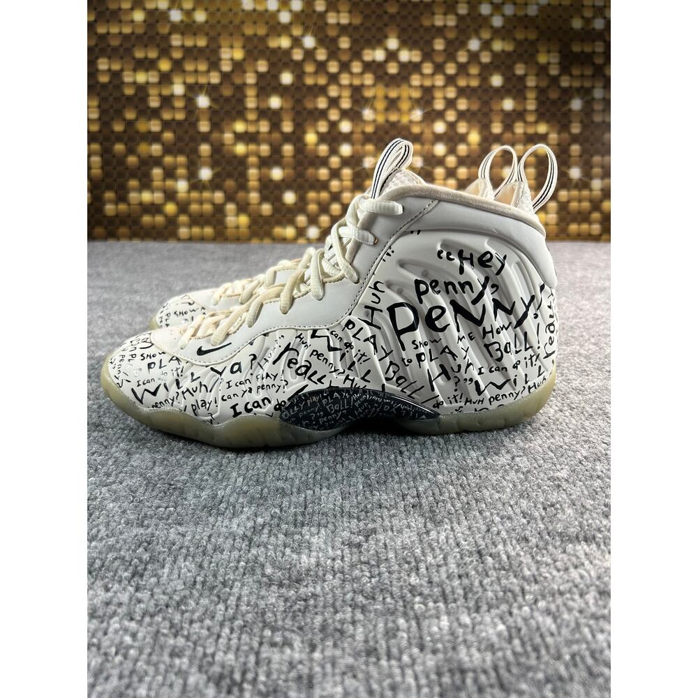 Nike Little Posite One Graffiti GS White Black Glow Youth Size 6Y W7Foamposite - Picture 6 of 11